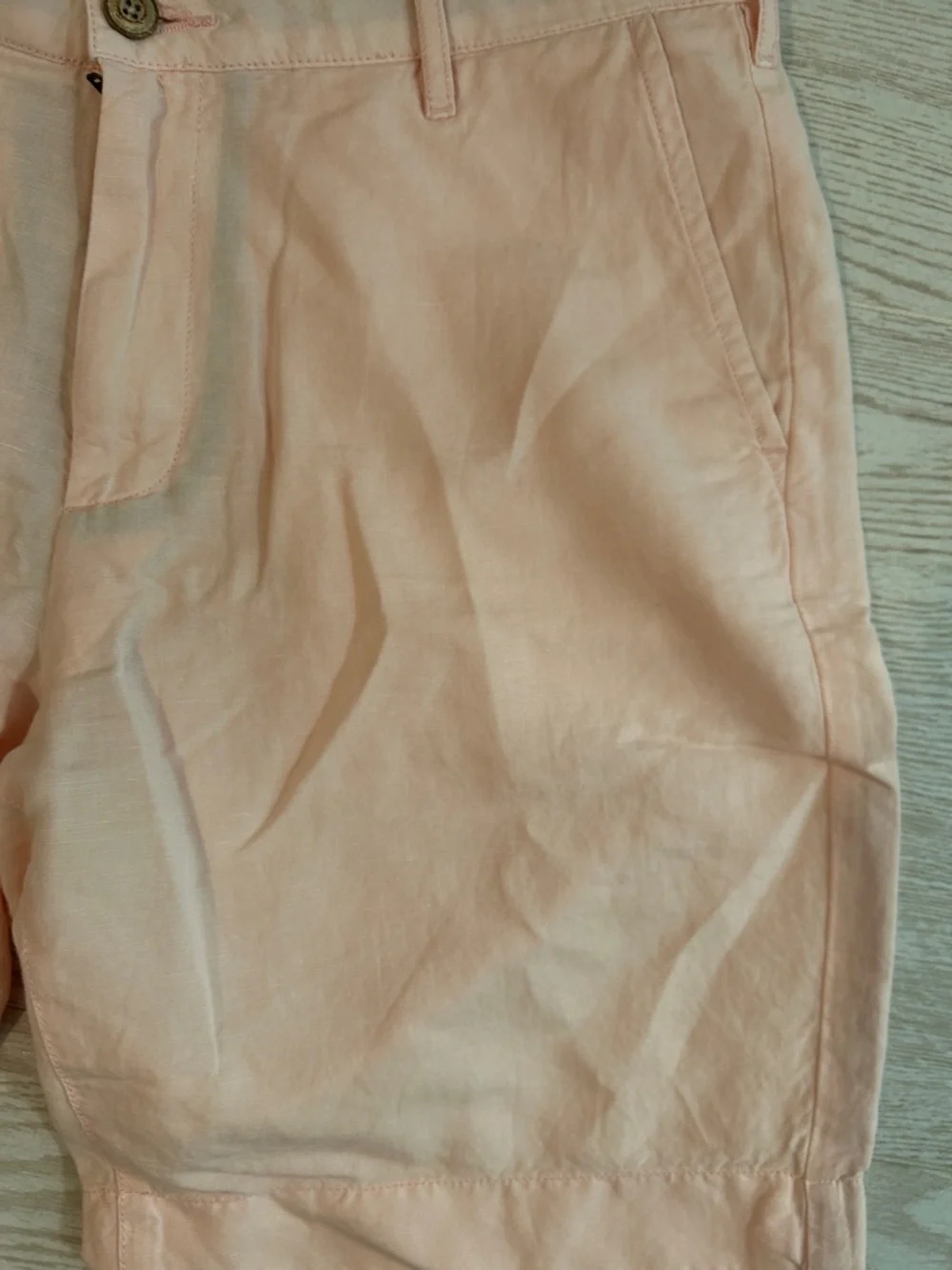 Faherty Salmon Pink Flat-Front Cotton Shorts